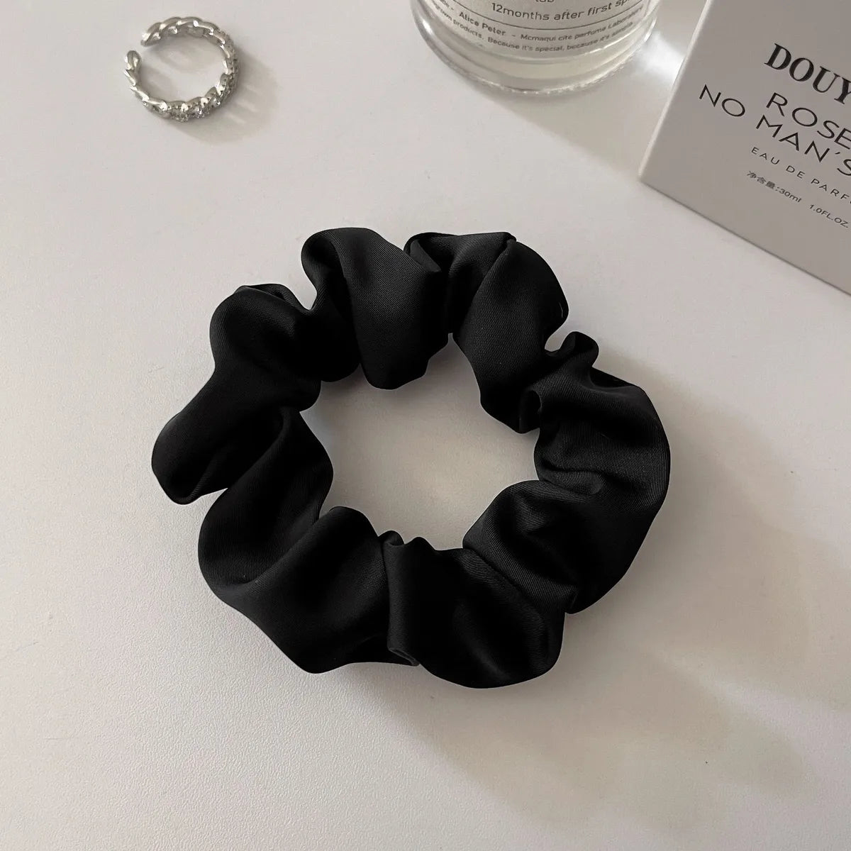 Women'S Fashion Solid Color Satin Hair Tie