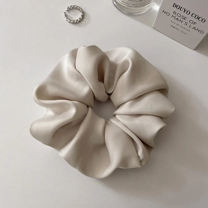 Women'S Fashion Solid Color Satin Hair Tie