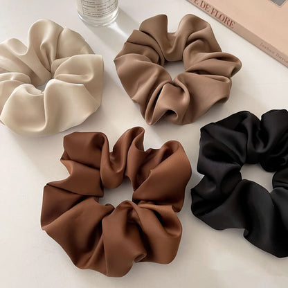 Women'S Fashion Solid Color Satin Hair Tie