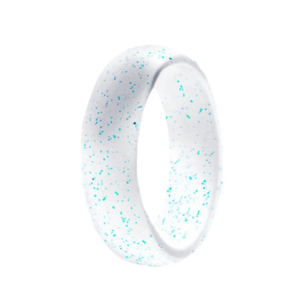 Fashion Solid Color Silica Gel Sequins Rings