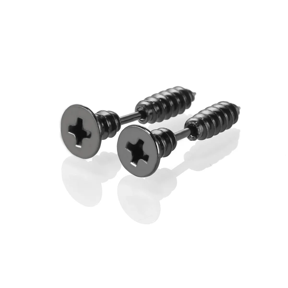 Fashion Solid Color Stainless Steel Ear Studs 1 Piece