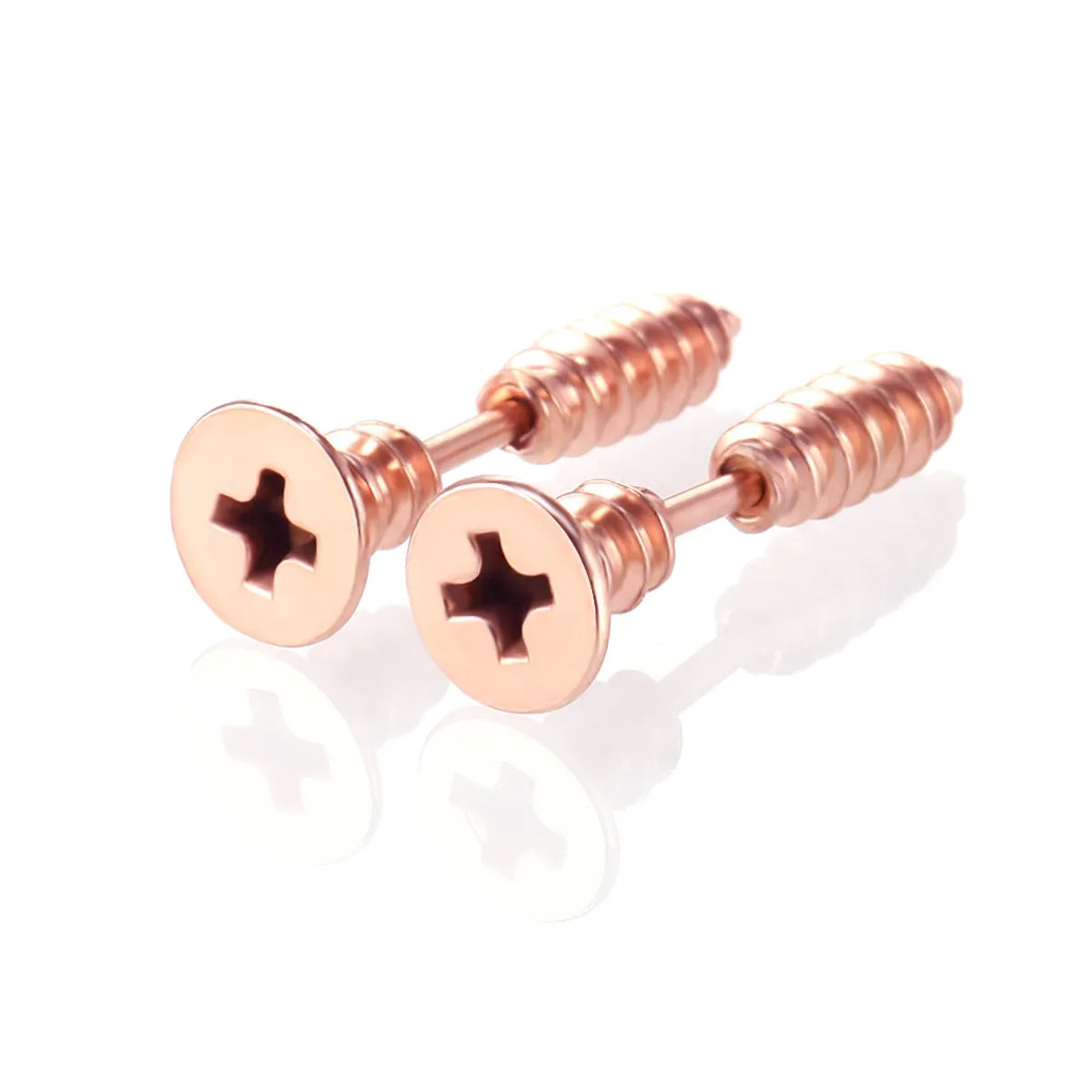 Fashion Solid Color Stainless Steel Ear Studs 1 Piece