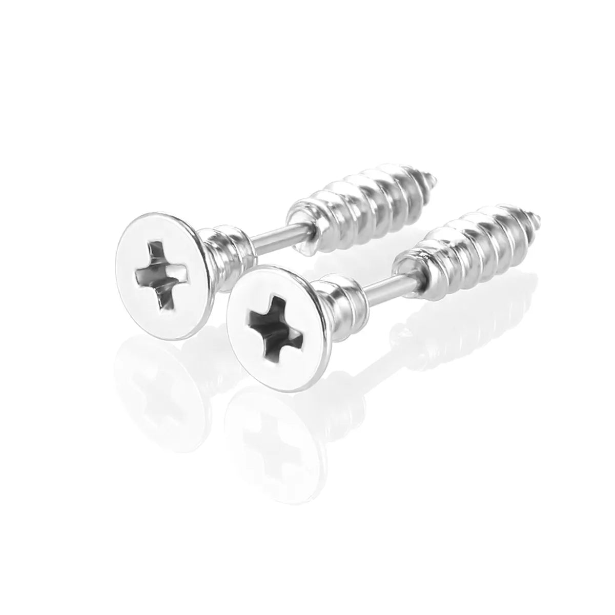 Fashion Solid Color Stainless Steel Ear Studs 1 Piece