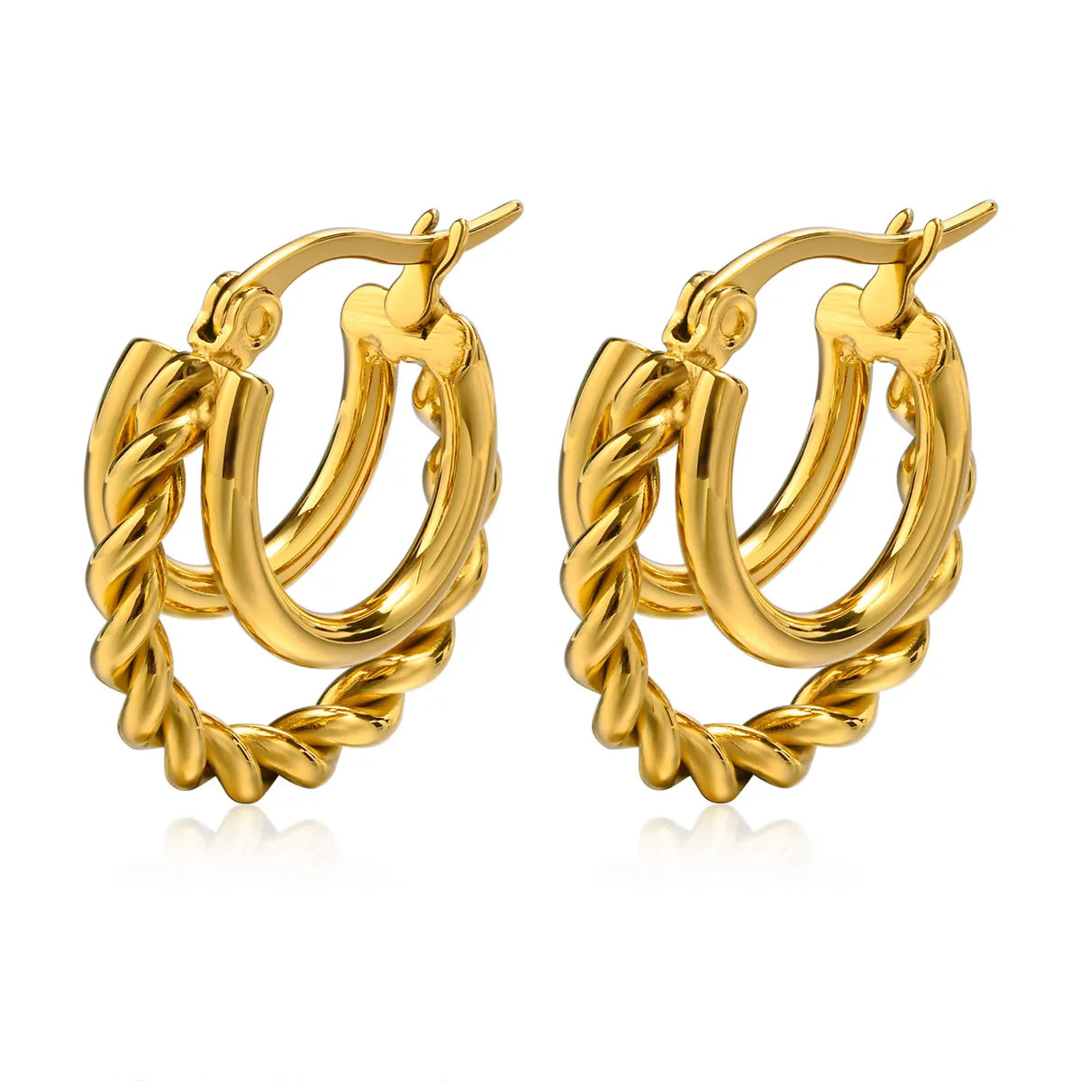 Fashion Solid Color Stainless Steel Earrings Plating Stainless Steel Earrings