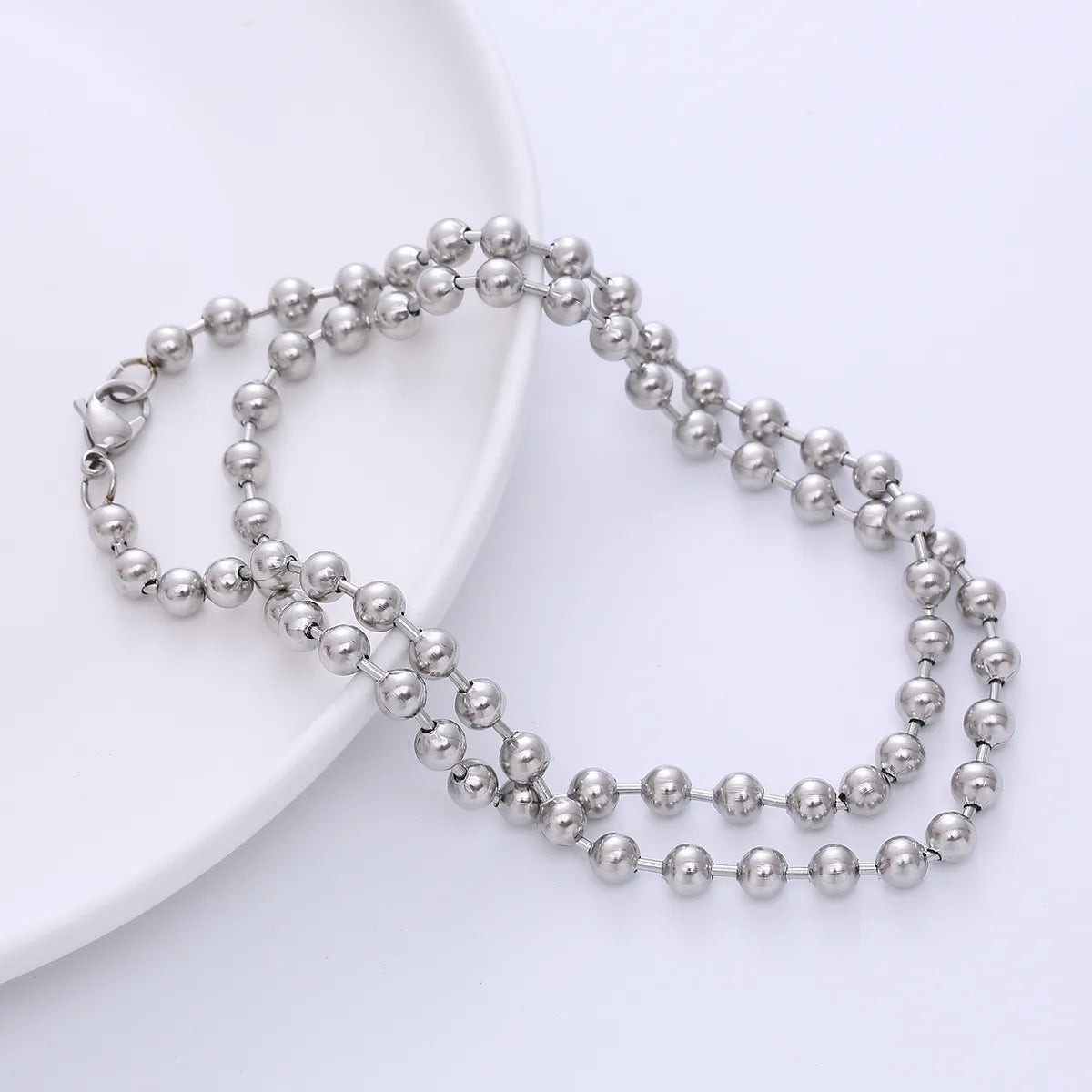 Fashion Solid Color Stainless Steel Necklace