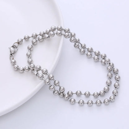 Fashion Solid Color Stainless Steel Necklace