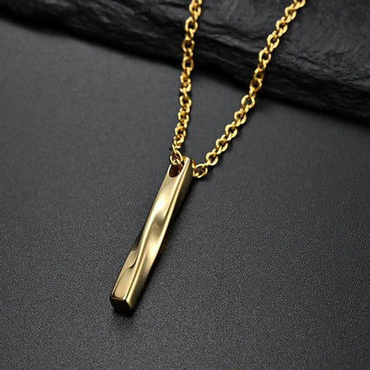 Fashion Solid Color Stainless Steel Pendant Necklace 1 Piece