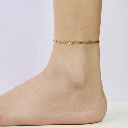 Fashion Solid Color Stainless Steel Plating Anklet