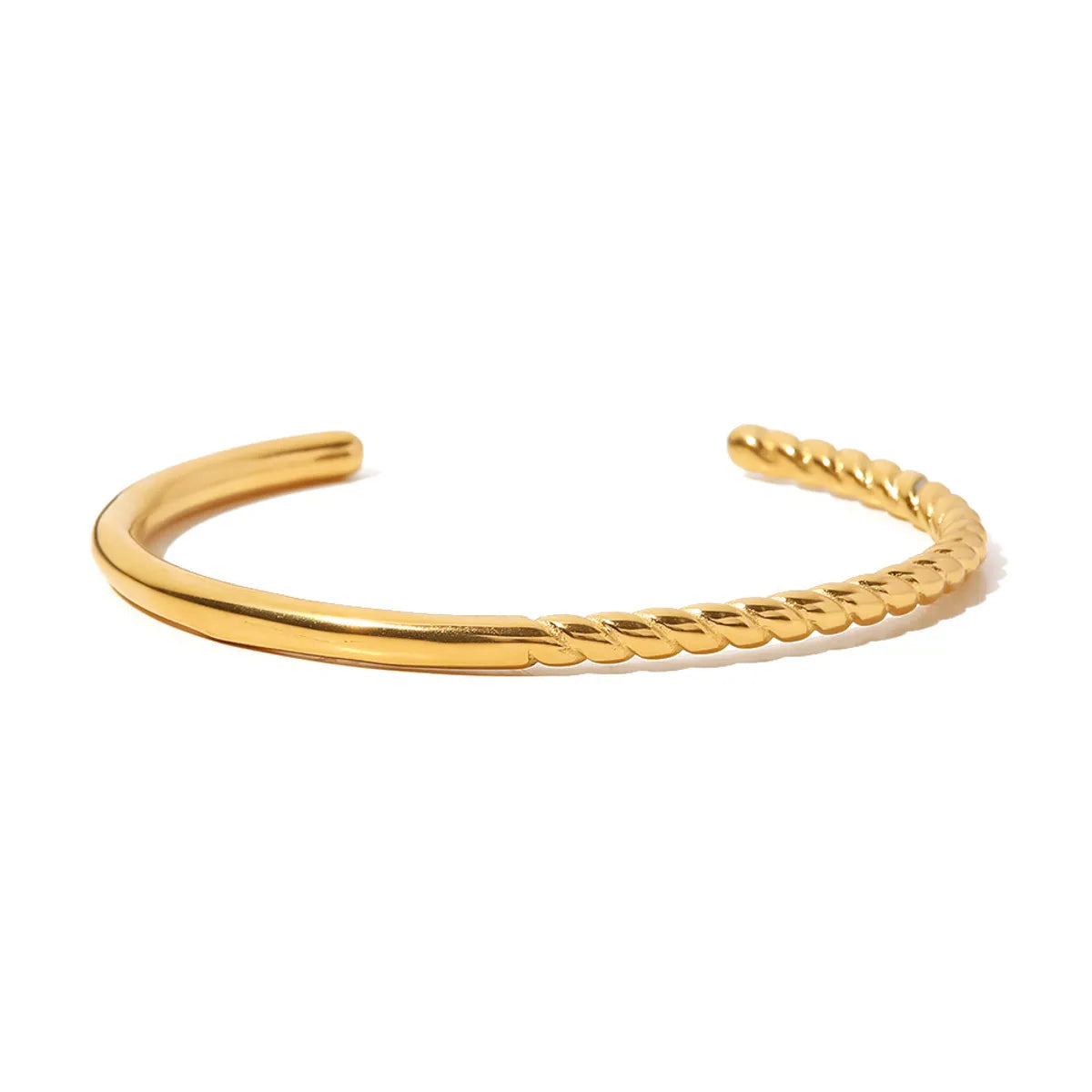 Fashion Solid Color Stainless Steel Plating Bangle