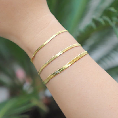 Fashion Solid Color Stainless Steel Plating Bracelets