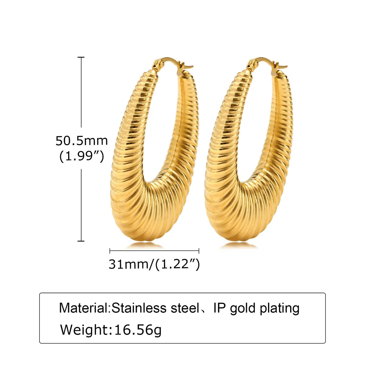 Fashion Solid Color Stainless Steel Plating Earrings 1 Pair