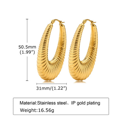 Fashion Solid Color Stainless Steel Plating Earrings 1 Pair