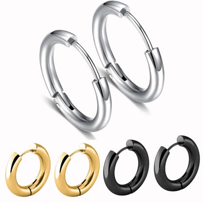 Fashion Solid Color Stainless Steel Plating Earrings 1 Piece