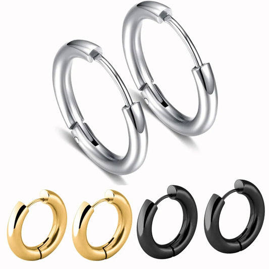 Fashion Solid Color Stainless Steel Plating Earrings 1 Piece