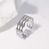 Fashion Solid Color Stainless Steel Plating Hollow Out Open Ring 1 Piece