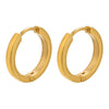 1 Pair Fashion Solid Color Polishing Copper Copper 18K Gold Plated Earrings
