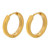 1 Pair Fashion Solid Color Polishing Copper Copper 18K Gold Plated Earrings