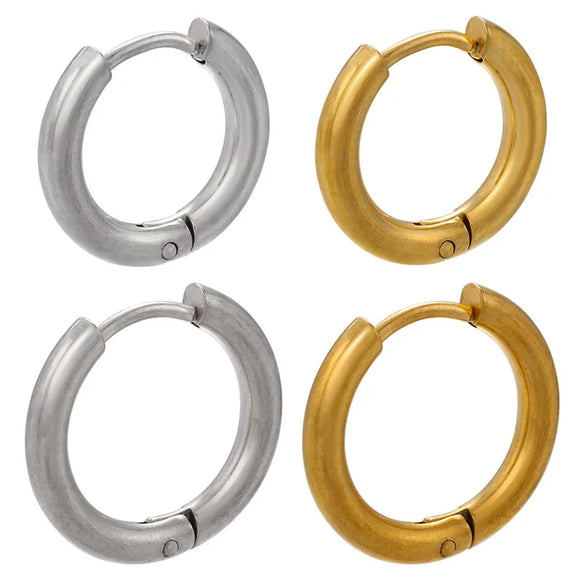 1 Pair Fashion Solid Color Polishing Copper Copper 18K Gold Plated Earrings