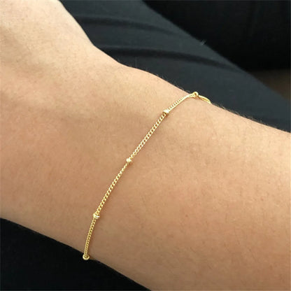 Fashion Solid Color Sterling Silver Plating Bracelets 1 Piece