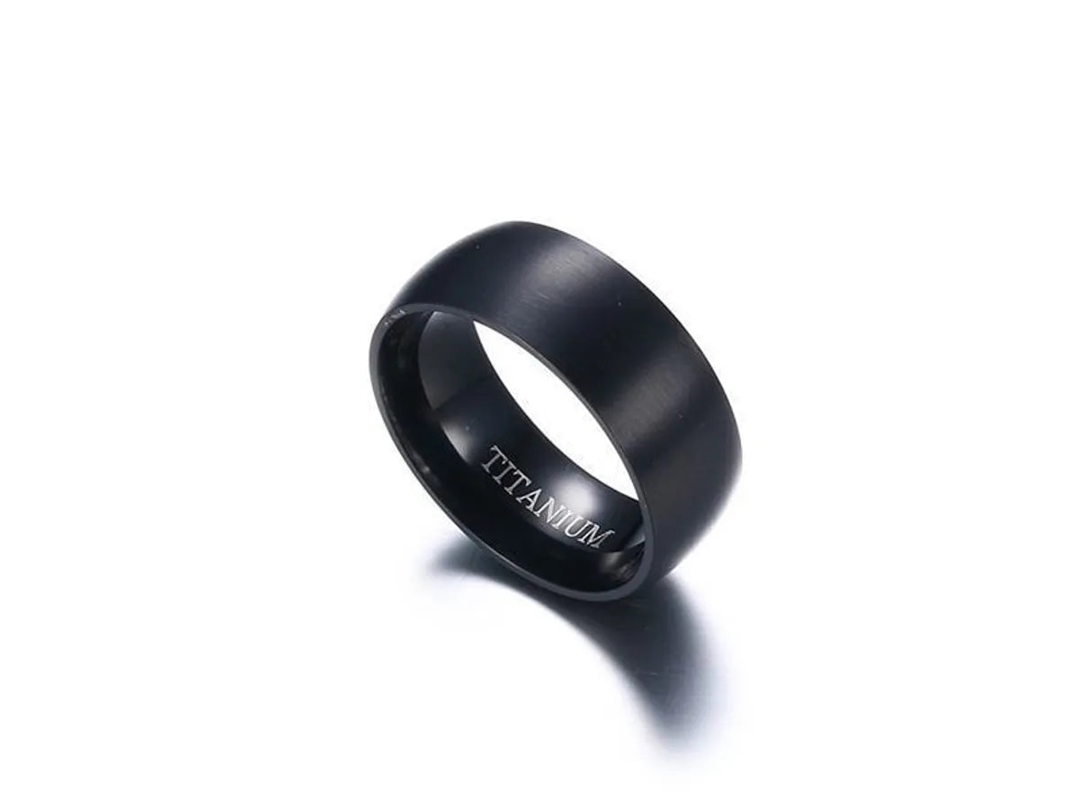 Fashion Solid Color Titanium Rings