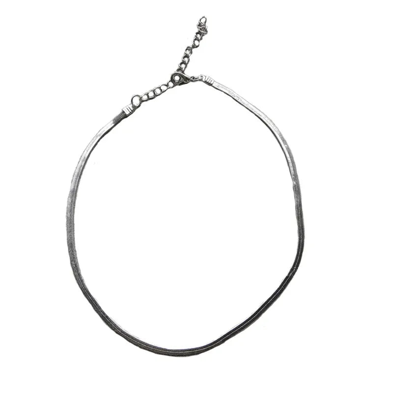 Fashion Solid Color Titanium Steel Necklace 1 Piece