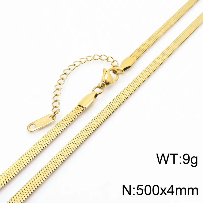 Fashion Solid Color Titanium Steel Necklace 1 Piece