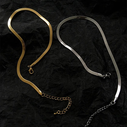 Fashion Solid Color Titanium Steel Necklace 1 Piece