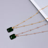 Fashion Solid Color Titanium Steel Pendant Necklace Plating Zircon Stainless Steel Necklaces