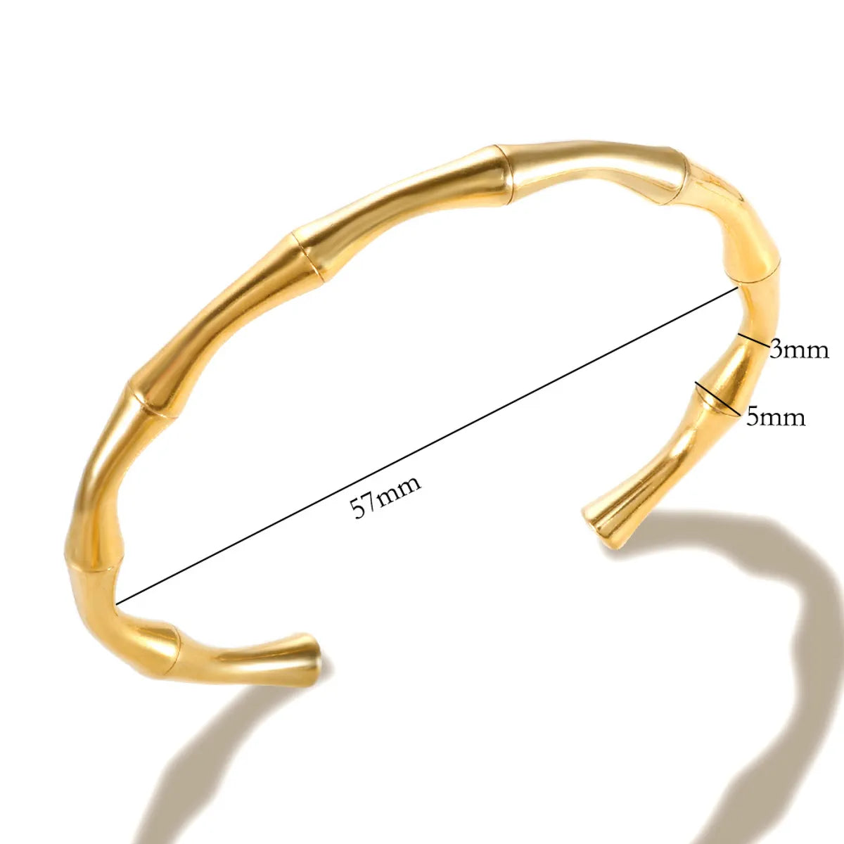 Fashion Solid Color Titanium Steel Plating Bangle 1 Piece