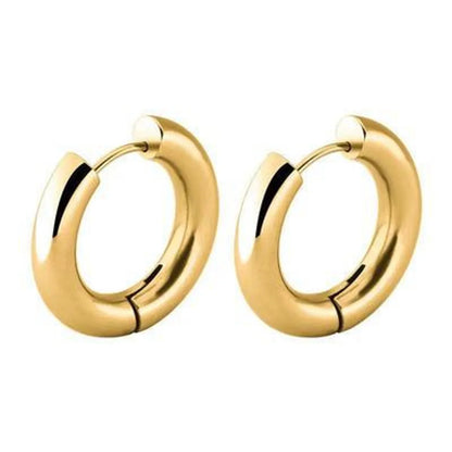 1 Pair Fashion Solid Color Plating 201 Stainless Steel 304 Stainless Steel 18K Gold Plated Earrings