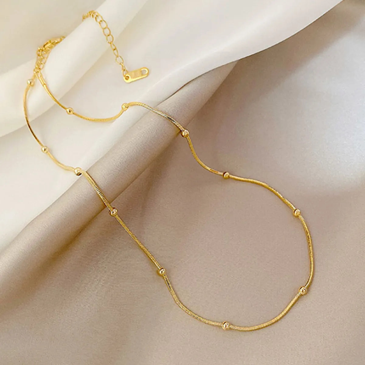 Fashion Solid Color Titanium Steel Plating Necklace 1 Piece