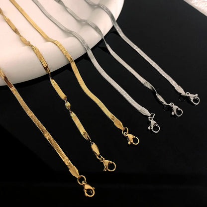 Fashion Solid Color Titanium Steel Plating Necklace 1 Piece