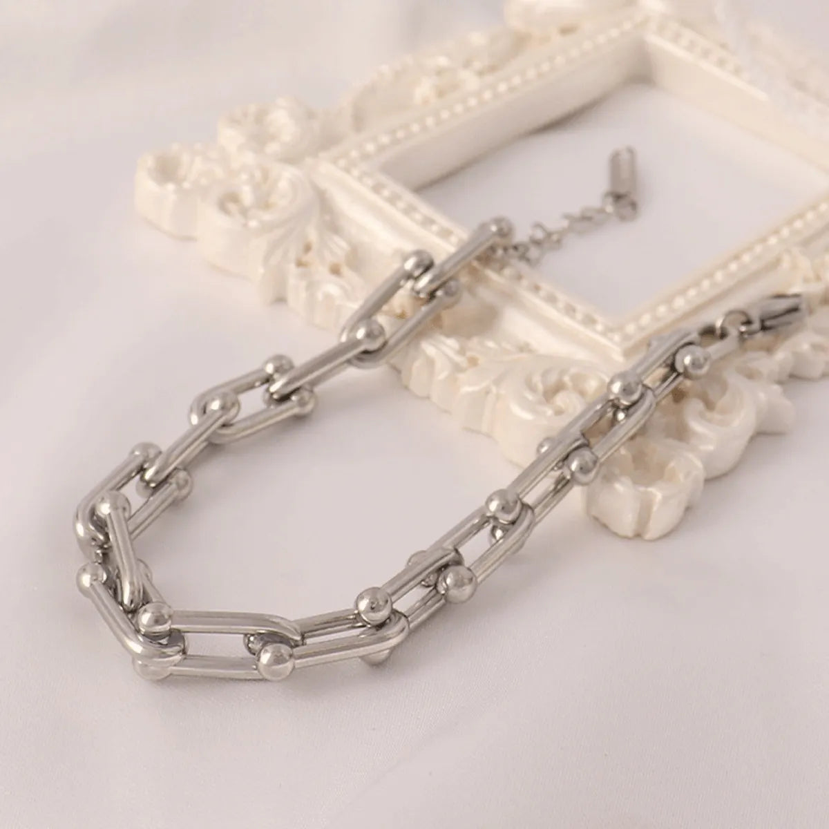 Wholesale Fashion Solid Color Titanium Steel Plating Bracelets Earrings Necklace