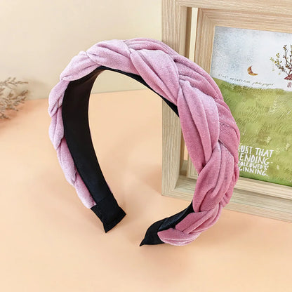 Fashion Solid Color Velvet Hair Band 1 Piece