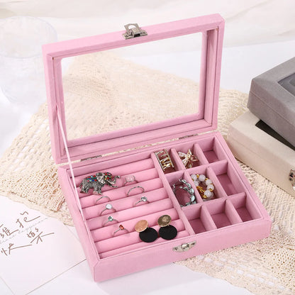 Fashion Solid Color Wood Jewelry Boxes