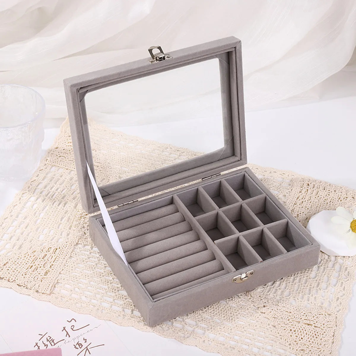 Fashion Solid Color Wood Jewelry Boxes