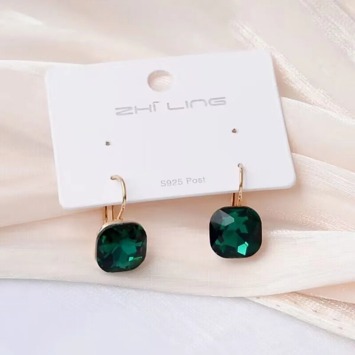 Fashion Square Alloy Inlay Rhinestones Women's Earrings 1 Pair