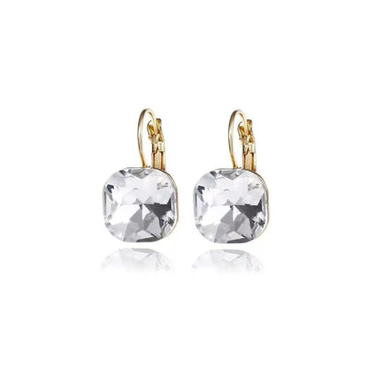 Fashion Square Alloy Inlay Rhinestones Women's Earrings 1 Pair