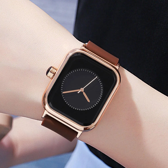 Fashion Square Buckle Quartz Women'S Watches