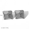 Fashion Square Design Stainless Steel Earrings With Geometric Pattern And Electroplating Treatment