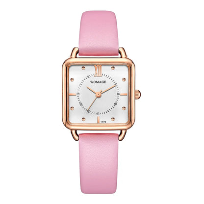 Fashion Square Dial Casual Belt Watch