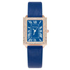 Fashion Square Diamondencrusted Women's Watch With Alloy Case Imitation Leather Strap And Metal Buckle