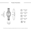 Fashion Square Digital Face Ladies Steel Band Watch Trend Quartz Watch
