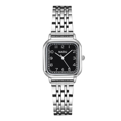 Fashion Square Digital Face Ladies Steel Band Watch Trend Quartz Watch