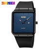 Fashion Square Men's Watch Zinc Alloy Case Tpu Strap Mineral Reinforced Glass Mirror Quartz Waterproof