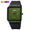 Fashion Square Men's Watch Zinc Alloy Case Tpu Strap Mineral Reinforced Glass Mirror Quartz Waterproof