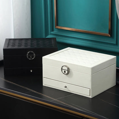 Fashion Square Pu Leather Jewelry Boxes