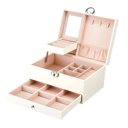 Fashion Square Pu Leather Jewelry Boxes