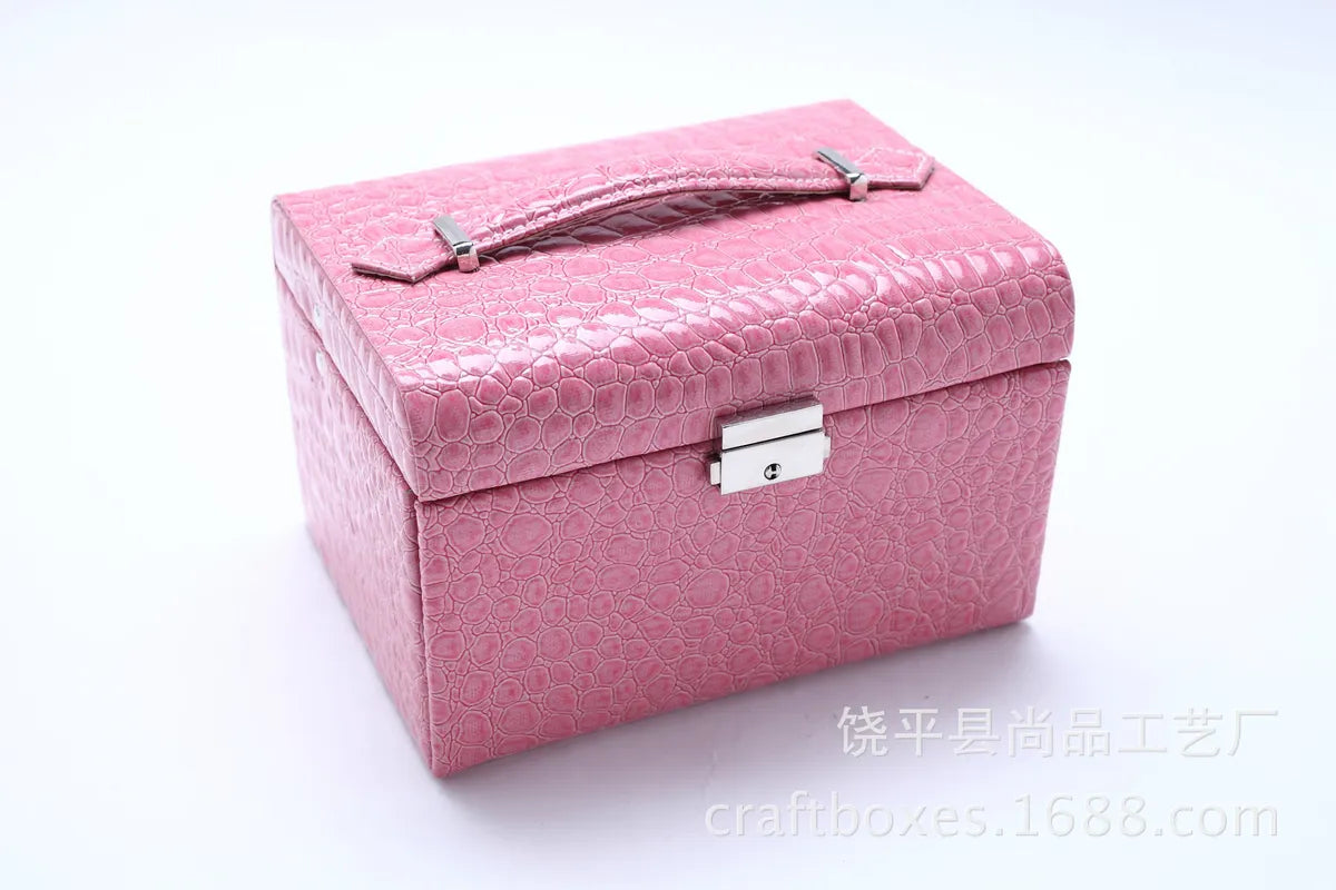 Fashion Square Pu Leather Jewelry Boxes