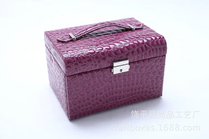 Fashion Square Pu Leather Jewelry Boxes